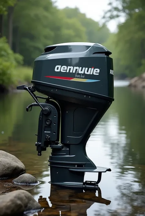 normal new 4 stroke Outboard motor (saintoutboardmotor)at background 