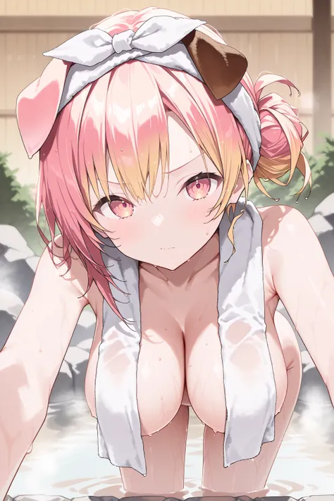 score_9, score_8_up, score_7_up, score_6_up, source_anime, gigi murin, hololive
1girl, towel over breasts, pink hair, wet hair, looking at viewer, leaning forward, large breasts, naked, bent over, ((masterpiece)),((highest quality)),((High resolution)), ((...