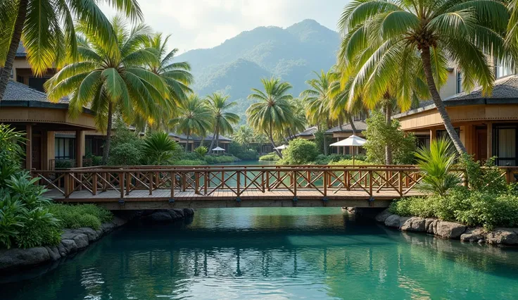 Strong small bridge at a resort