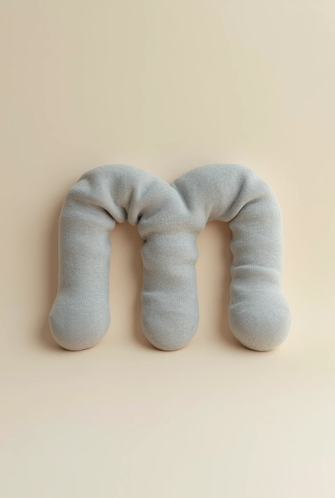 a pair of socks that can be formed as small letter m