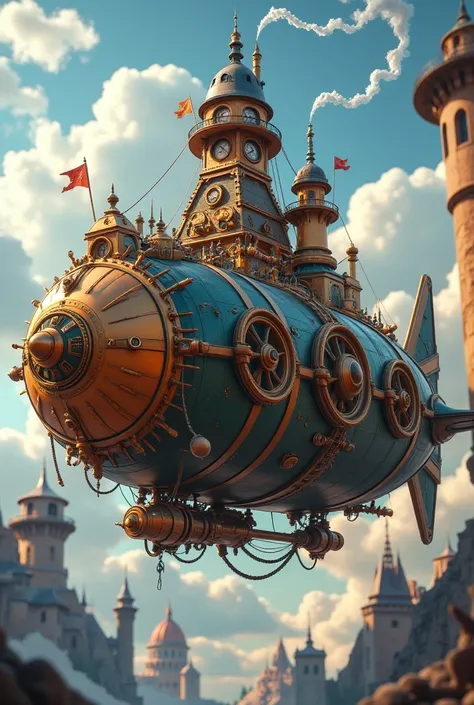 Steampunk airship