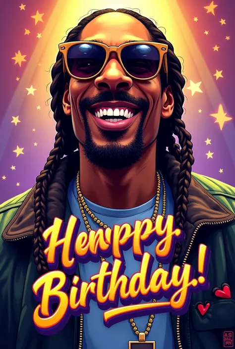 As Snoop Dogg saying happy birthday 