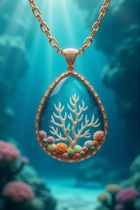 Coral sea pendent
