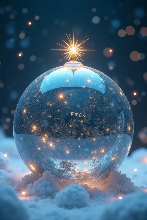 Christmas sphere with the name Nemesis and Jungkook details