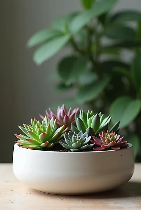  A square pot , is a circle ,  instead of a rectangle .  is a curve that is more elliptical and irregular .Succulents