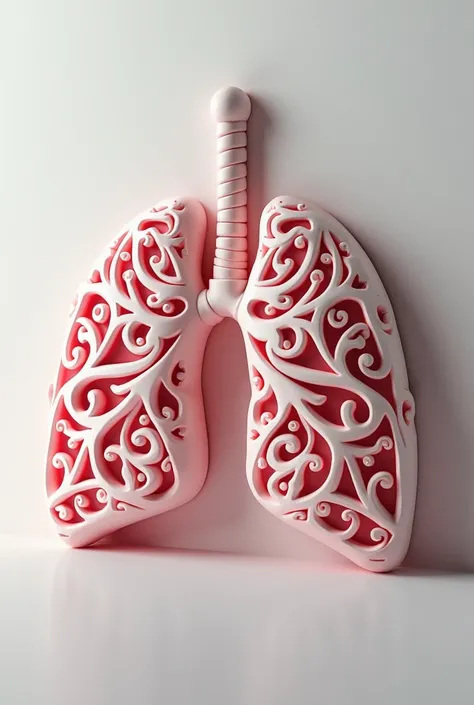 Beautiful letter in 3D that says the lungs