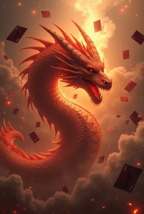 Flaming Dragon Background Looks Terrible, Playing Cards Images Not Virtual 