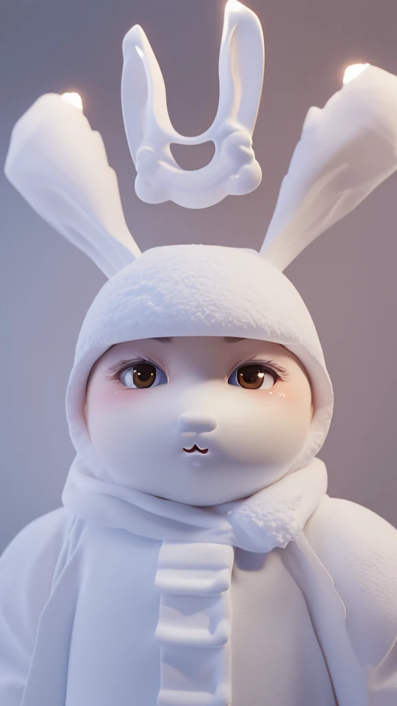 snow, snowだるま, Rabbit, ( realistic :1.5), ( Details:1.5), ( High Quality :1.5), ( high definition :1.5), (Three-dimensional:1.5), ( Cinematic Lighting :1.5), ( Cinematic Shadow :1.5), ( insane shading:1.5), (snow:1.5),( glossy skin :1.4),