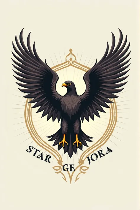 Logo of an eagle bird and a handsome man with the name Star Gejora