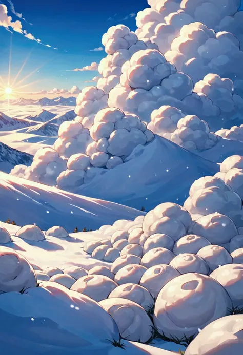 Clouds that look like dumplings，Heavy snow