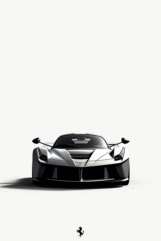 A black and white color design of laferrari for phone back cover