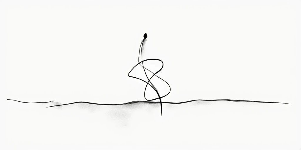 Simple line art white background