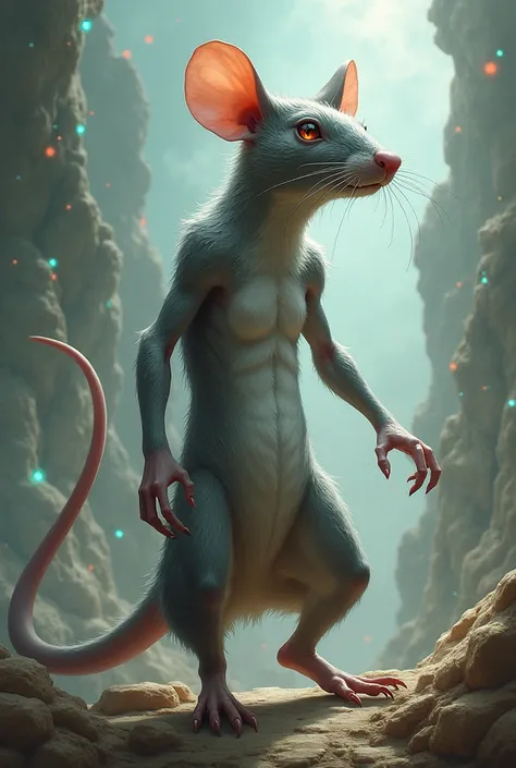 A rat full body in hybrid style 