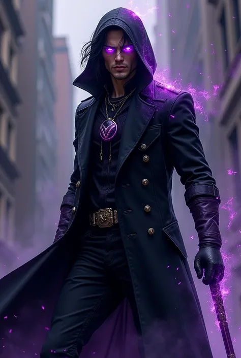 Gambit & Raven

Name: Shadow Gambit

Appearance: A mixture of Gambit’s trench coat and Raven’s dark, mystical aura. Shadow Gambit wears a black, flowing coat with hints of purple magic, and his eyes glow with dark energy. His staff is a combination of Gamb...