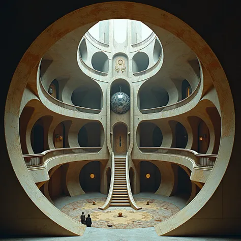 a space Habitat, Lee Bontecous style, voronoi-style, steampunk, surreal, architectural masterpiece, intricate details, circular and semicircular geometry, atmospheric, cinematic, highly detailed, photorealistic, 8K