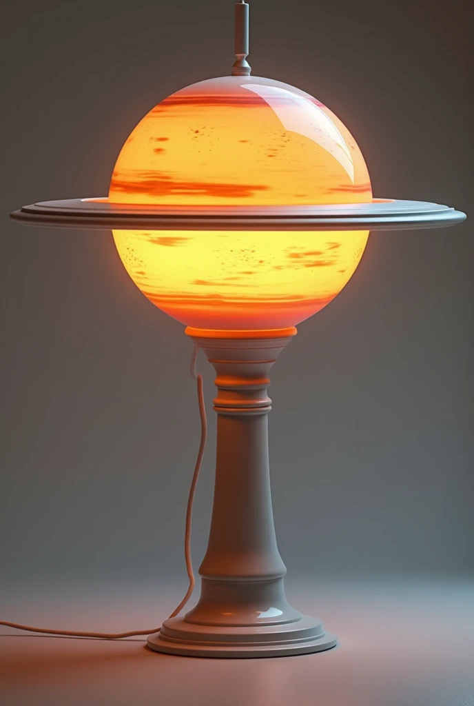 Saturn lamp shade with holder, make it a drawing and we are using LED lights