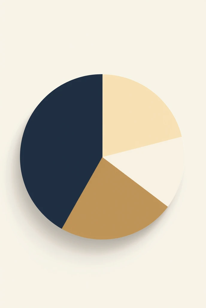 Pie Chart minimalis 

Navy Blue (60%):
"Living Expenses"


Gold (20%):
"Emergency Fund"


White-Gold Gradient (20%):
"Investment"

