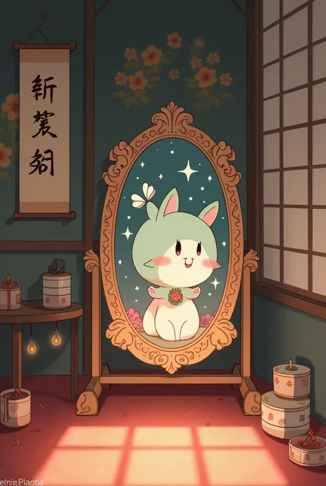 Japanese cartoon mirror similar to Mary Fawsons Magic Mirror