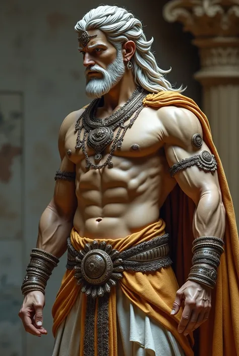 Lord Ram Strong chiseled Jaw, well developed chest muscles and traps, strong and well propotioned body of a warrior, fair white skin.indian style ,age should be 24
Natural and realistic High Resolution, 