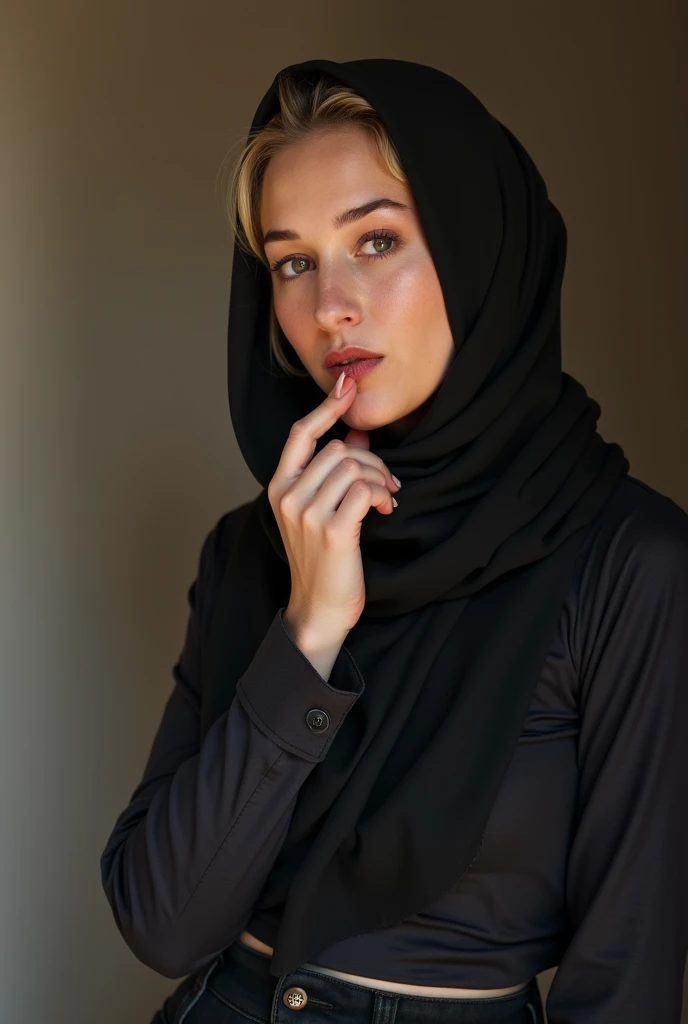 Sexy girl with hijab sucking dick