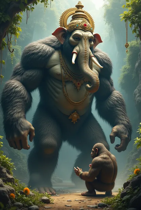 King Kong fell at the feet of Indian God Lord Ganesh ji