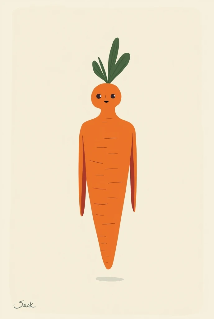 Carrot shape like abstract human