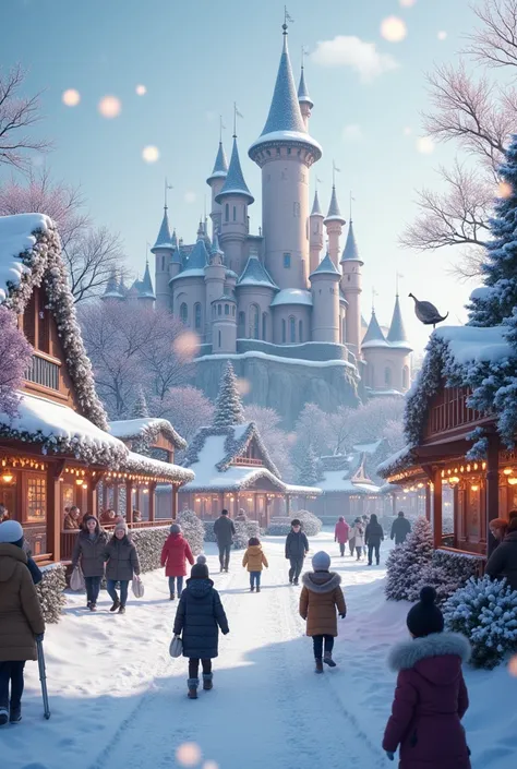 Lotte World in the snow