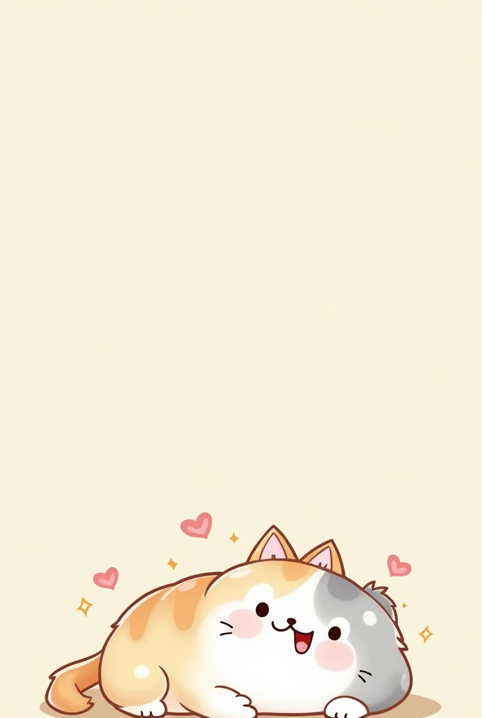 Cute kawaii cat stationary art