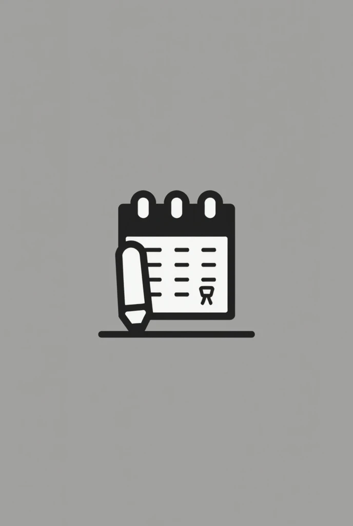 A calendar and pencil logo abstract simple