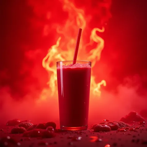 red energetic background for a protein shake 