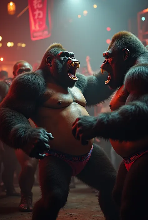 Gay Big Belly Gorilla jockstraps dancing and getting drunk