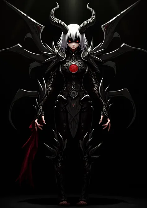 Name: Xaraphon, The Soul Eater

Appearance:
- Pale white skin ,  life of her own
- Long, white hair that falls over your face ,  partially hiding it
- Two twisted black horns that protrude from your forehead ,  wallpaper resembling claws
- Your eyes are co...