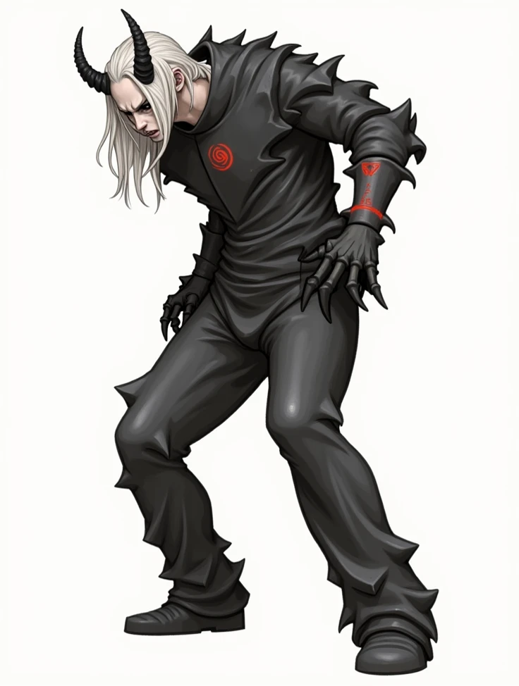 Name: Xaraphon, The Soul Eater

Appearance:
- Pale white skin ,  life of her own
- Long, white hair that falls over your face ,  partially hiding it
- Two twisted black horns that protrude from your forehead ,  wallpaper resembling claws
- Your eyes are co...