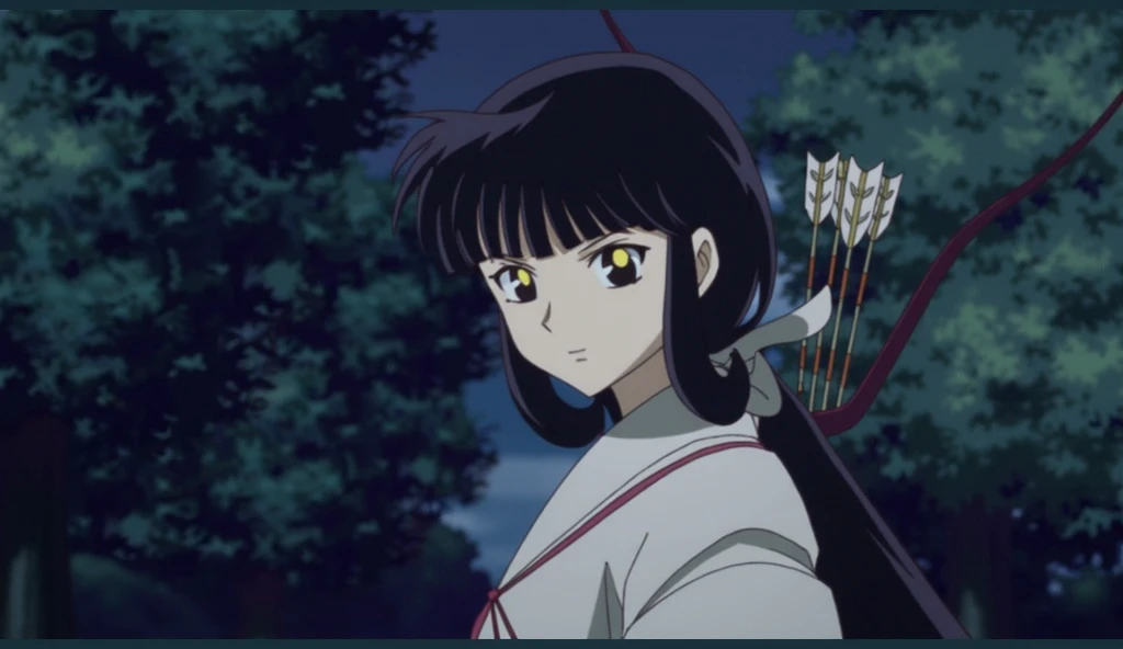 Kikyo aiming the bow