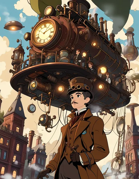 A futuristic world dominated by steampunk technology and aesthetics, Steampunk Decor, Steampunk fantasy: adventure and exploration, Victorian Steampunk, Steampunk Mechanical Contraption, Steam engine, Steam spewing from a steam engine. Steampunk Zeppelin. ...