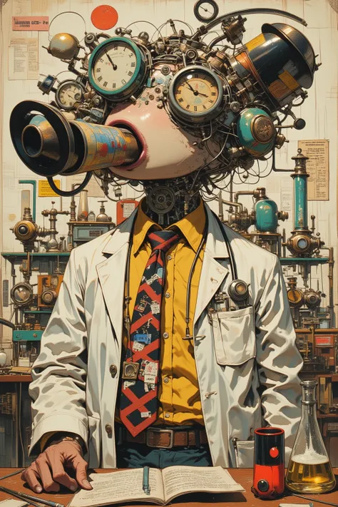   Mad Doctor Woman 、She says「Doctor Me . silencer 」  Surreal collage, a contemporary artistic collage, collage artwork,      new album jacket     ,     Great Job ! , digital collage, ( collage ), collage art, contemporary collage, mixed media collage,     ...