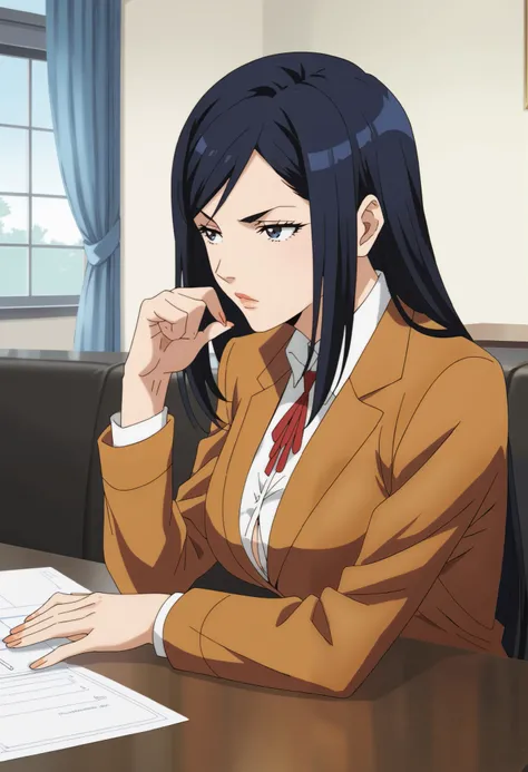 score_9, score_8_up, score_7_up, score_6_up, score_5_up, score_4_up, masterpiece, best quality, very aesthetic, absurdres, source_anime, anime screencap, 1990s (style), BREAK (1girl), mari kurihara, black eyes, long hair, black hair, (school uniform), ultr...
