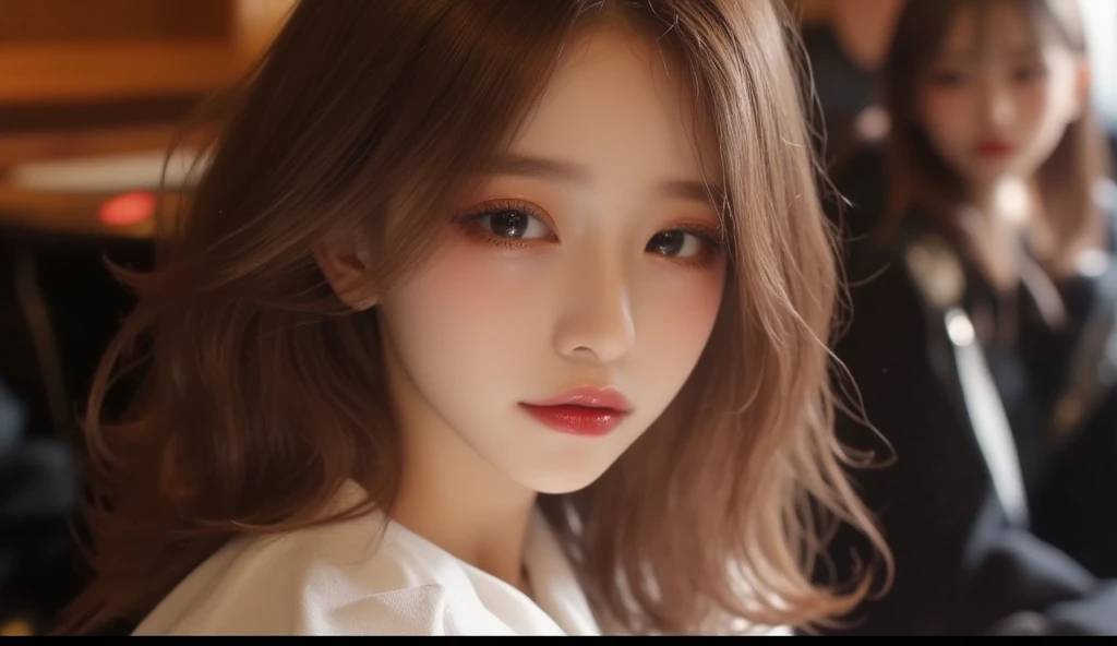 (masterpiece, Best picture quality, 8k),  real photo ,Idol appearance,adult,  perfection of fashion,  Korean Makeup, Lip Tint,whole body, frontal,A faint smile,Indoor,Piano concert , Exquisitely Painted , Realistic,  ultra high definition , ultra high defi...