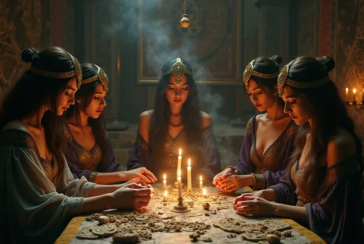 Prayers and fortune-telling of sexy women