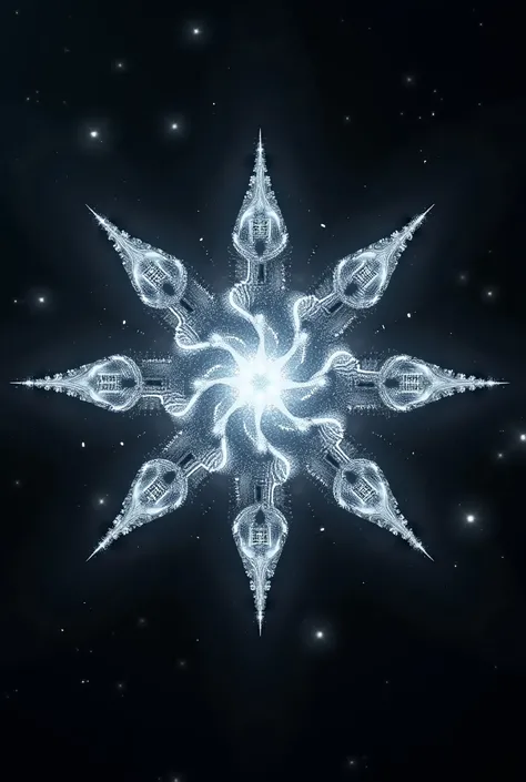 A fractal of white stars