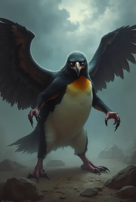 Penguin and eagle mix hybrid danger image