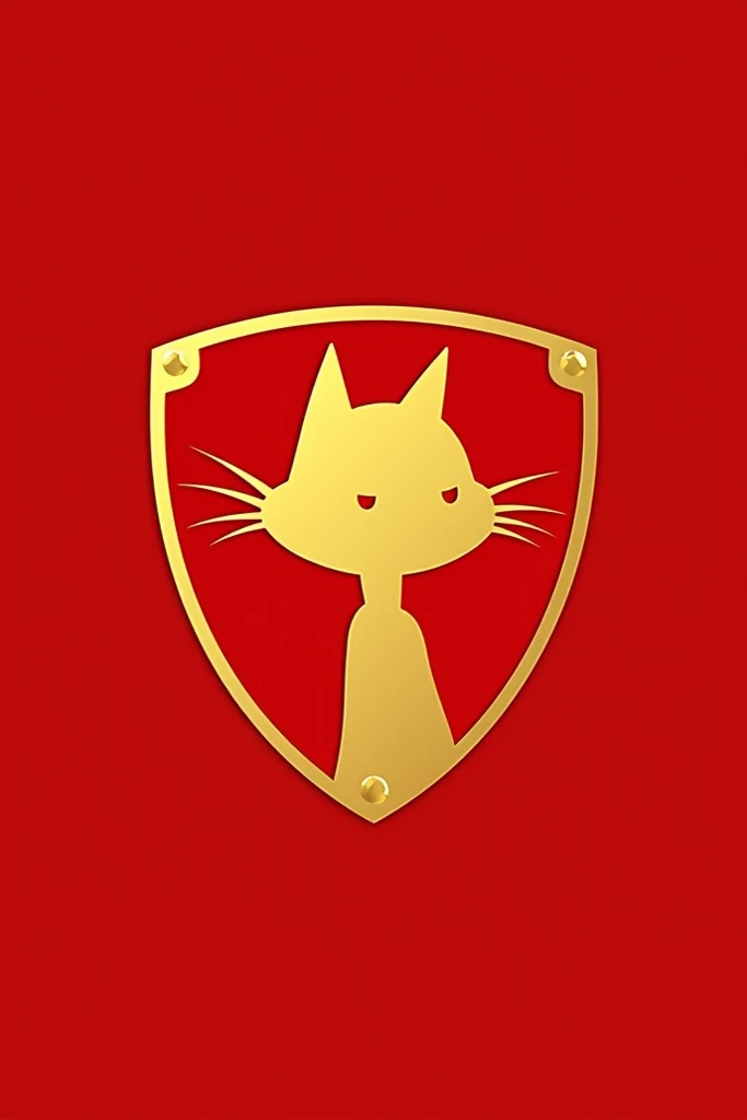 Minimalist red and gold football shield with Felix 