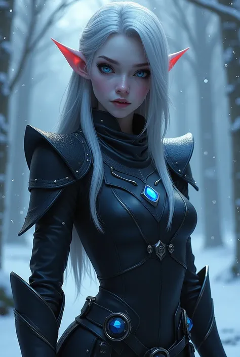  Generate Drow Ranger from the video game Dota Dota 2
Character Description  (Face and body ):
 A young adult with sharp and elegant features .  His face has an oval shape ,  with high and defined cheekbones that accentuate a subtle but strong jaw . Her sk...