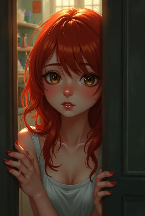  Shy roommate, to hide, red-haired, Naughty in secret .