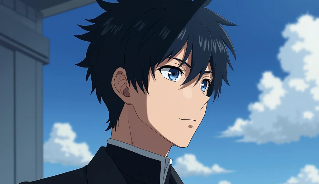 Haruto Aoyama ,  despite being young  ( 21 years old),  he has a presence that imposes respect and authority .  Of athletic build and 1 . 78 m tall ,  his firm posture and serene expression convey a maturity that contradicts his age .  His sapphire blue ey...