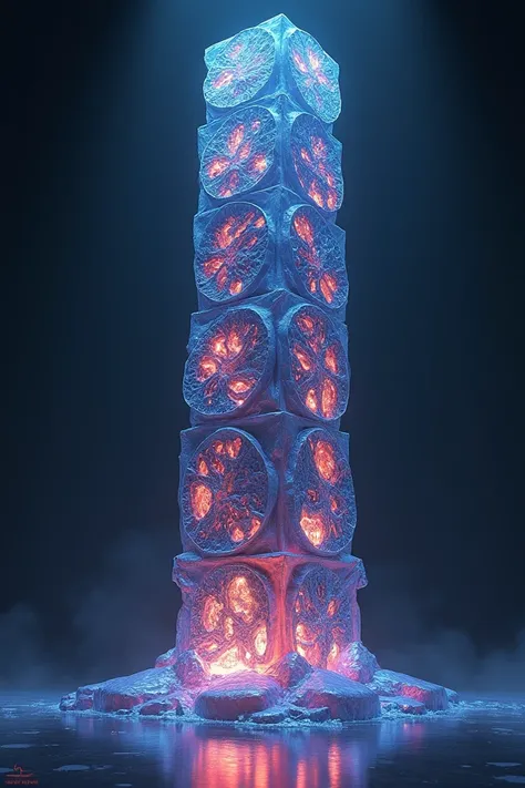 Create an image of a pillar with MRI