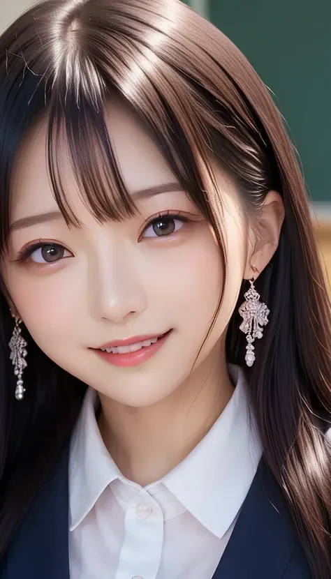    score_9,   score_8_up,   score_7_up, super detailed,   Hausmo Style   , 32K,      Masterpiece    ,   top quality, super high definition ,   beautiful face and eye details flooded the classroom,   beautiful Japanese woman   ,   black hair,      straight ...