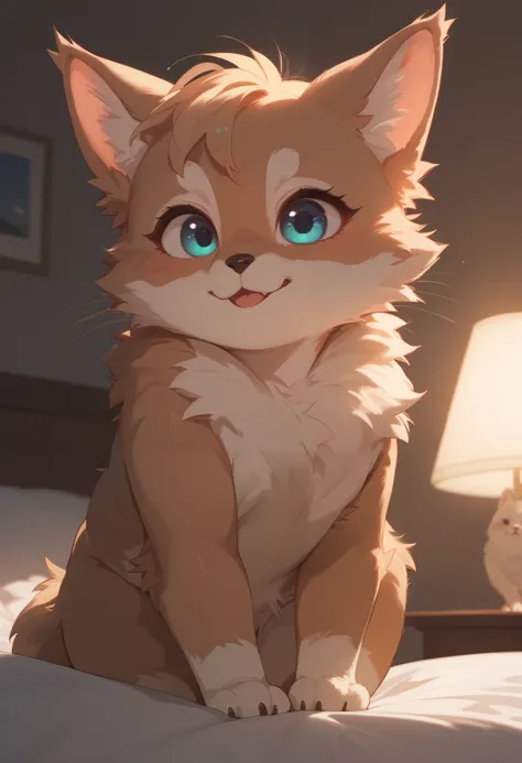  furry ,  cute face,   ambient light ,  Ultra Detailed Fur ,  Volume Light ,