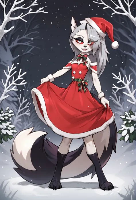 masterpiece, best quality, happy expression, sexy expression, 1girl, solo, anthro, furry, fur, fluffy fur, dog girl, furry, loona (helluva boss), medium hair, long large tail, clean hair, detailed, sexy, head tilt, teenager (18 years), medium breast, thick...