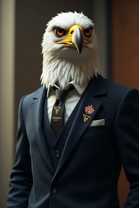 Make the Corinthians mascot realistic with a suit 